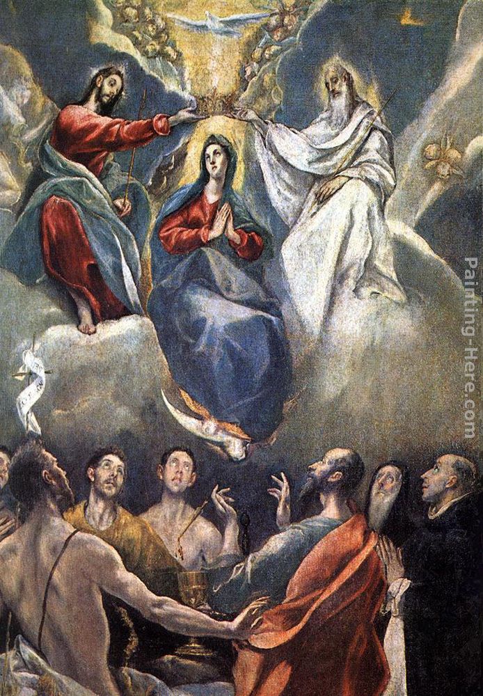 Coronation of the Virgin painting - El Greco Coronation of the Virgin art painting
